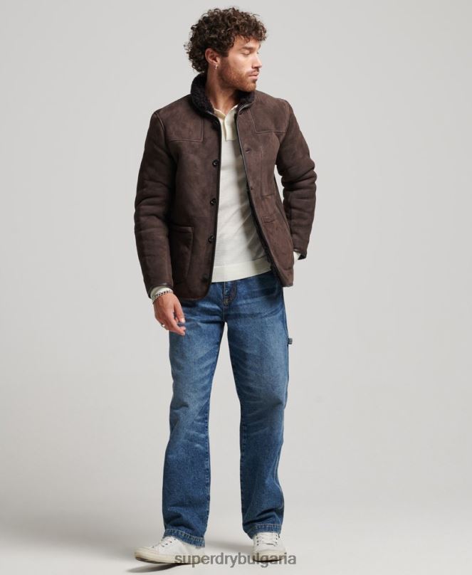 Superdry облекло N00H4743 кафяво мъже палубно яке
