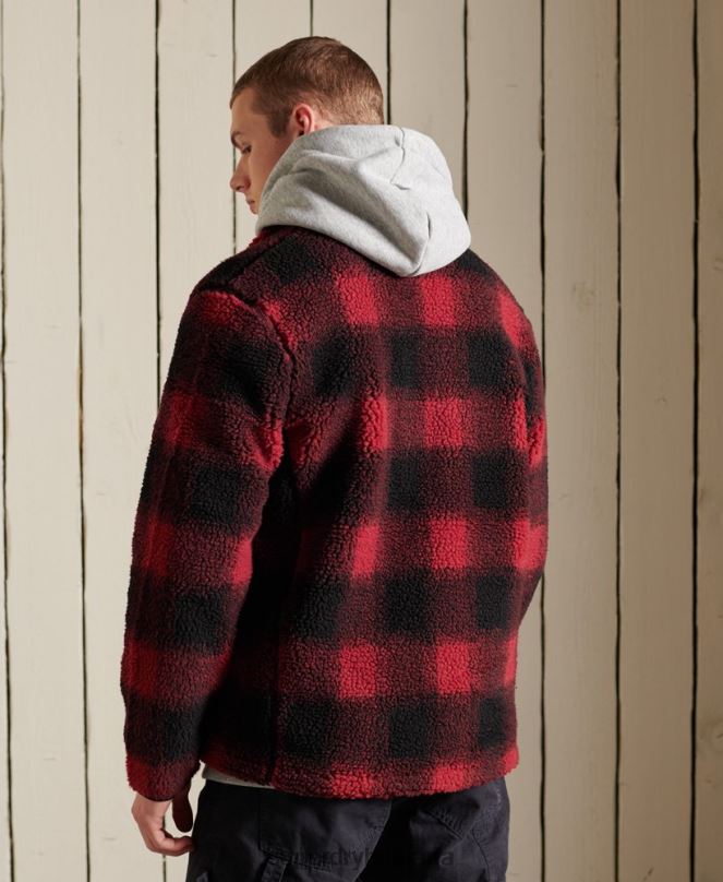 Superdry облекло N00H4744 червен мъже яке за работно облекло шерпа