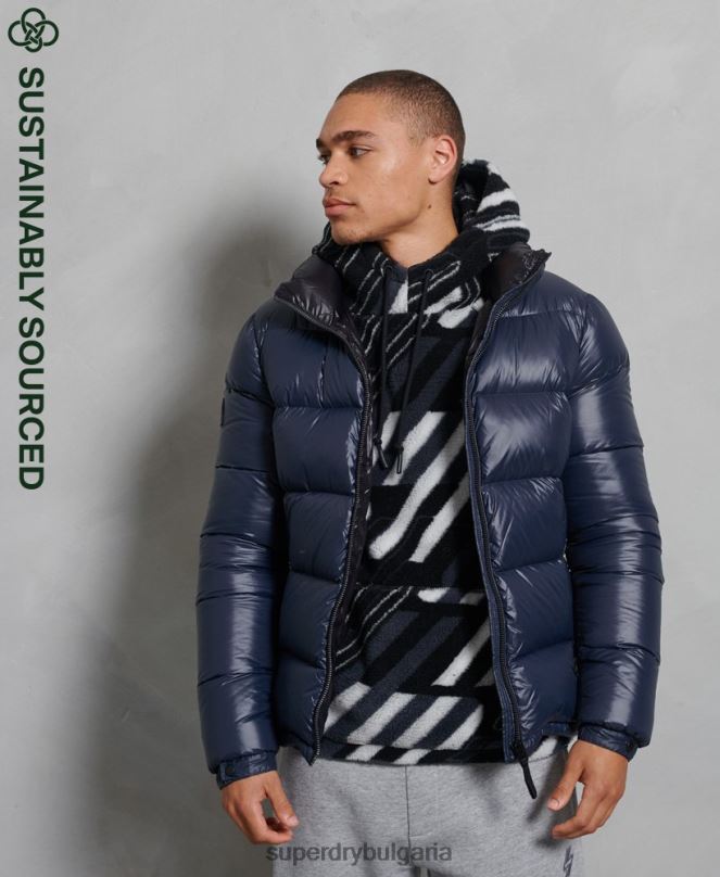 Superdry облекло N00H4746 военноморски флот мъже луксозно алпийско пухено яке