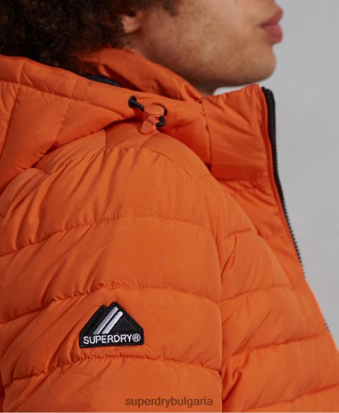 Superdry облекло N00H4747 оранжево мъже яке fuji с качулка