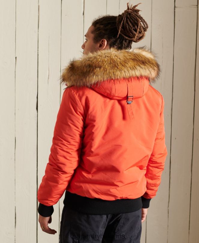 Superdry облекло N00H4749 оранжево мъже бомбър яке Everest