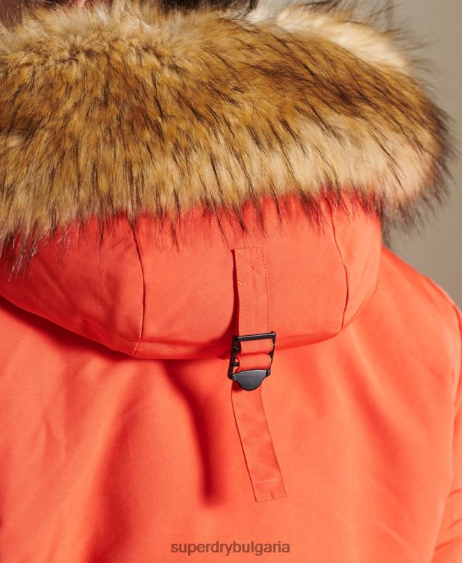 Superdry облекло N00H4749 оранжево мъже бомбър яке Everest