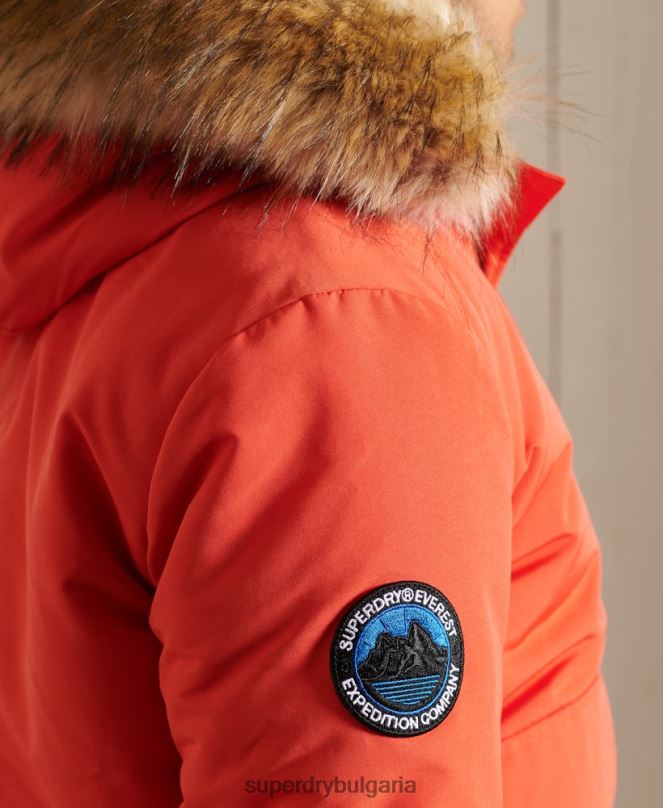 Superdry облекло N00H4749 оранжево мъже бомбър яке Everest