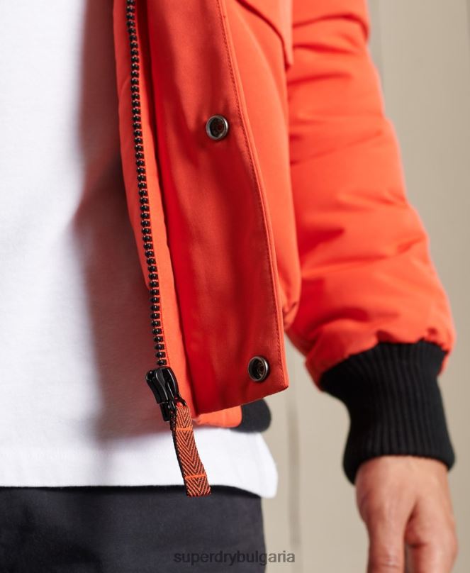 Superdry облекло N00H4749 оранжево мъже бомбър яке Everest