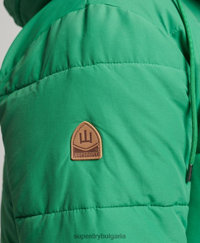 Superdry облекло N00H4750 зелено мъже планинско пухено яке