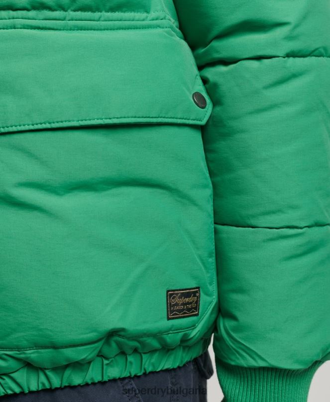 Superdry облекло N00H4750 зелено мъже планинско пухено яке