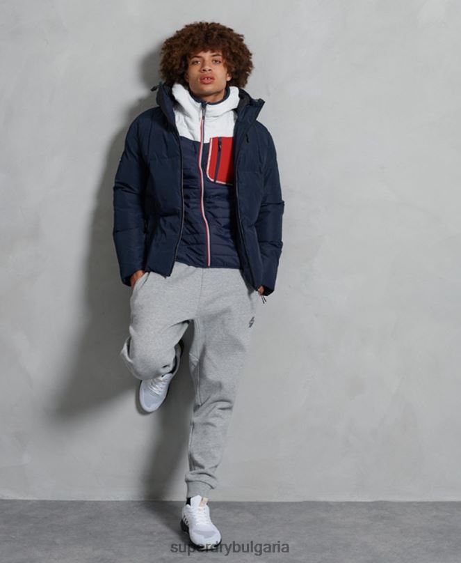 Superdry облекло N00H4751 бяло мъже ежедневно яке с конвекция
