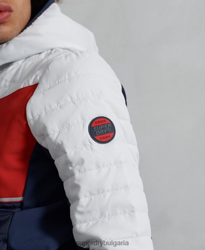 Superdry облекло N00H4751 бяло мъже ежедневно яке с конвекция