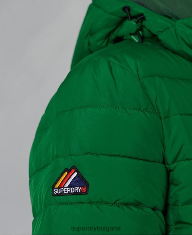 Superdry облекло N00H4752 зелено мъже яке fuji с качулка