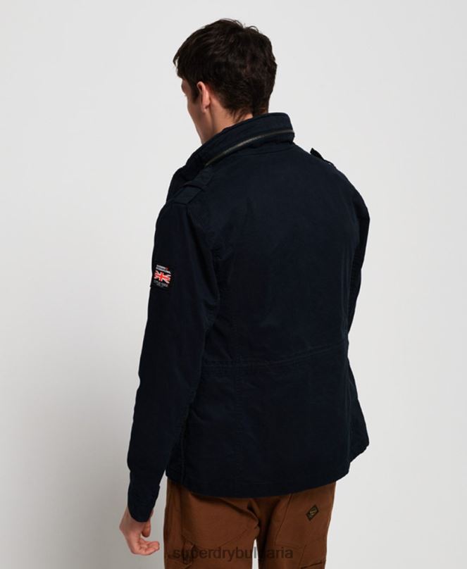 Superdry облекло N00H4754 военноморски флот мъже класическо новобранско яке с джоб