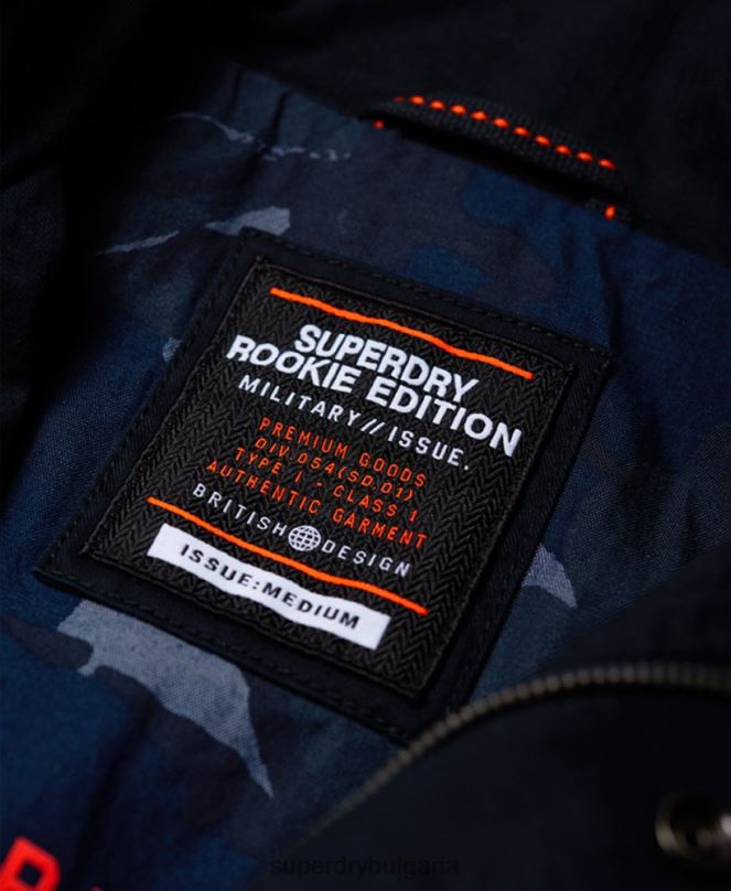 Superdry облекло N00H4754 военноморски флот мъже класическо новобранско яке с джоб