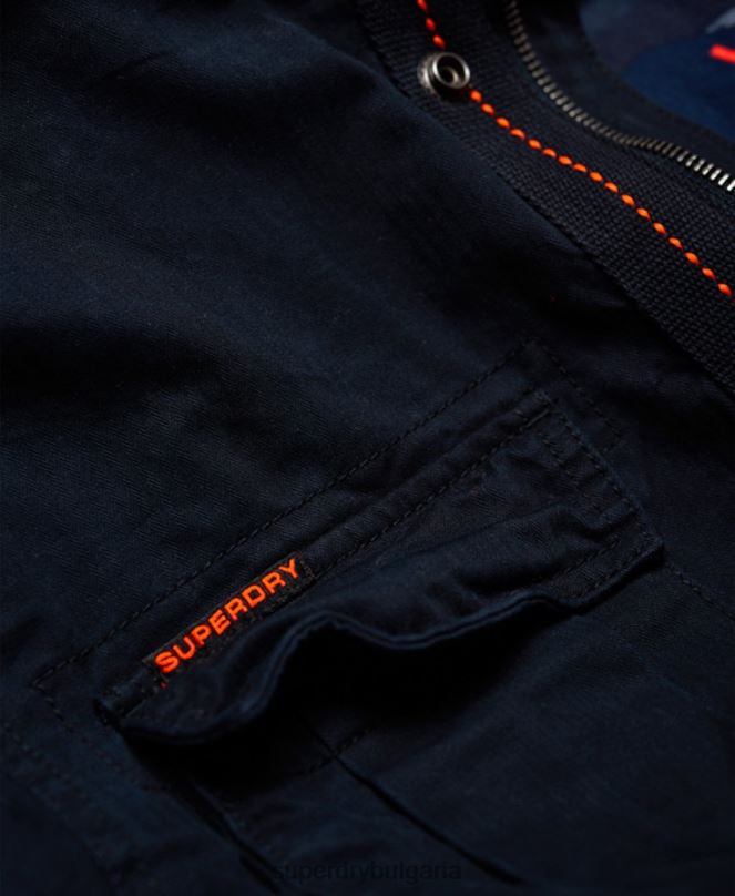 Superdry облекло N00H4754 военноморски флот мъже класическо новобранско яке с джоб
