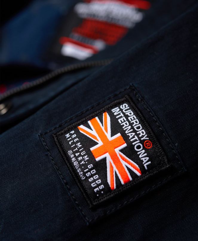 Superdry облекло N00H4754 военноморски флот мъже класическо новобранско яке с джоб