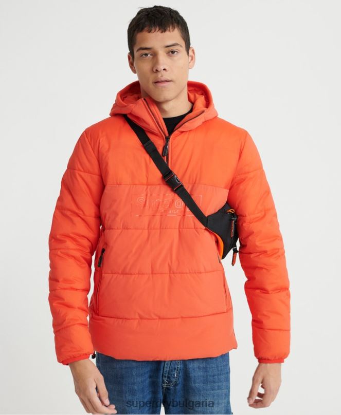 Superdry облекло N00H4755 оранжево мъже подплатено ежедневно яке