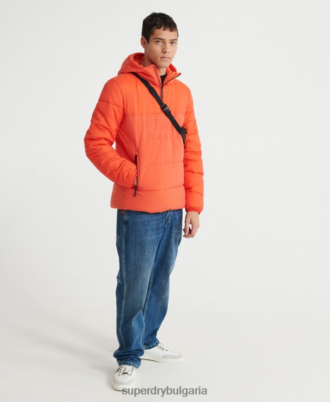 Superdry облекло N00H4755 оранжево мъже подплатено ежедневно яке