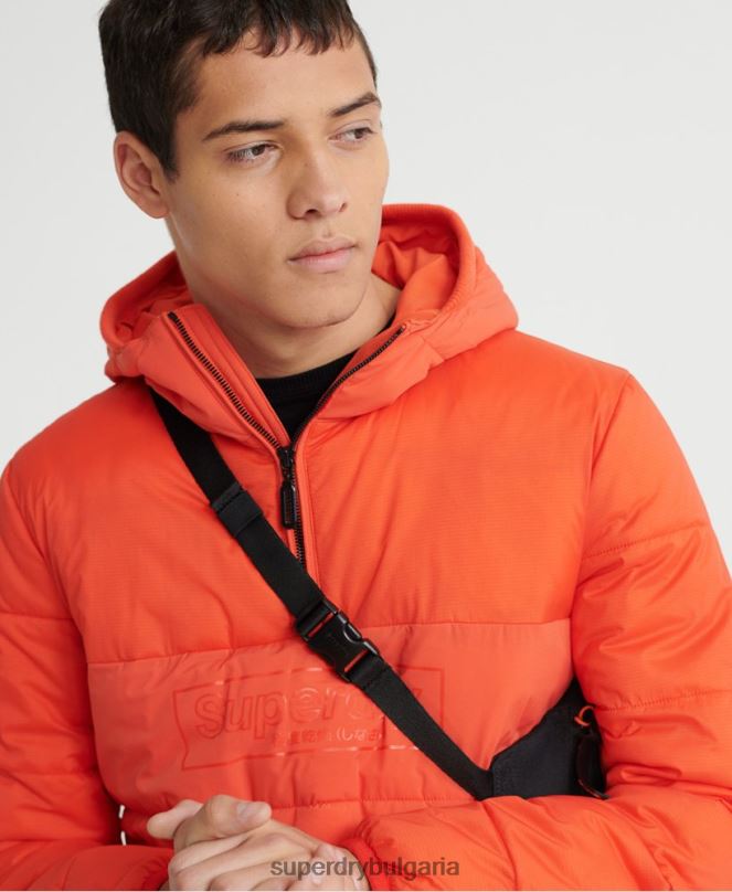 Superdry облекло N00H4755 оранжево мъже подплатено ежедневно яке