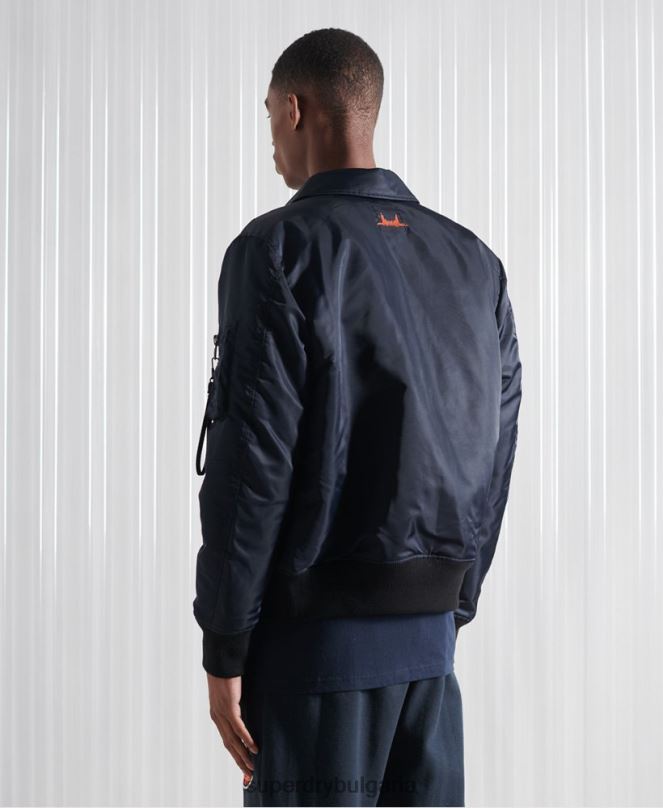 Superdry облекло N00H4757 военноморски флот мъже енергийно бомбър яке ma2