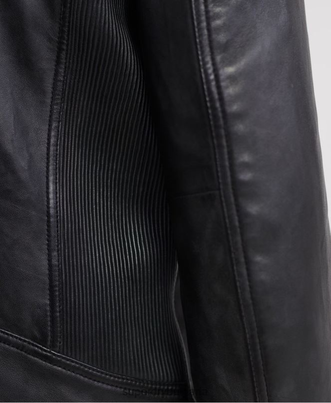 Superdry облекло N00H4758 черен мъже кожено състезателно яке city hero
