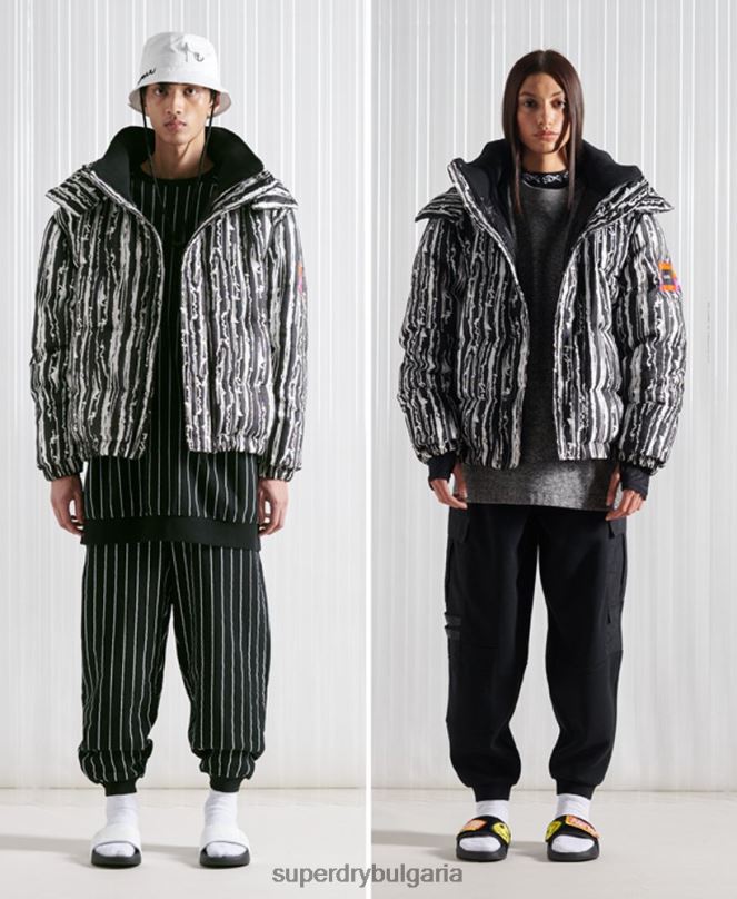 Superdry облекло N00H4762 черен мъже ограничено издание sdx пухено жакардово яке