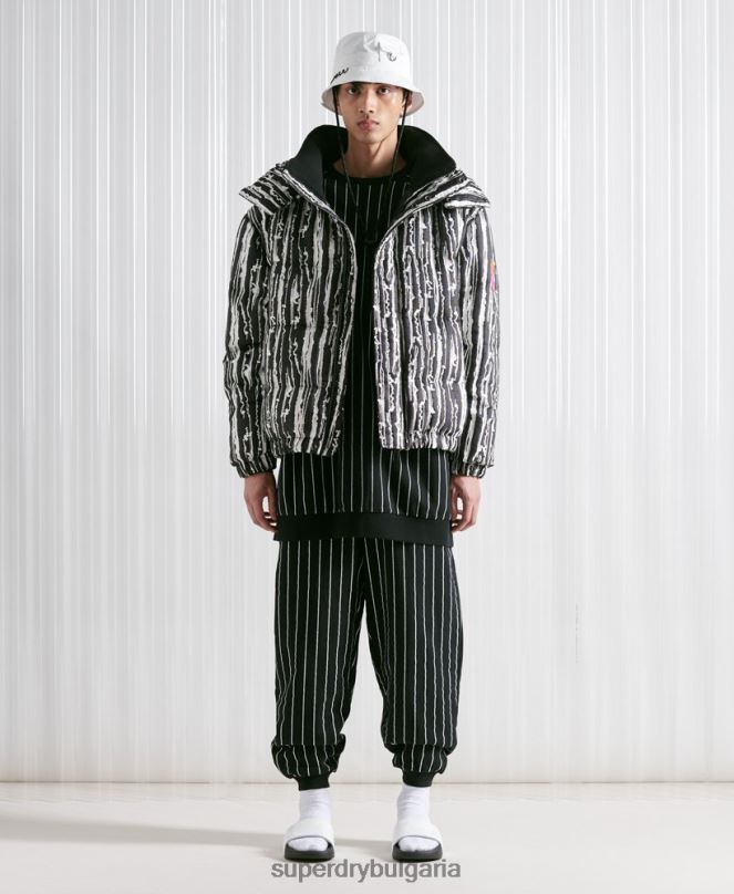 Superdry облекло N00H4762 черен мъже ограничено издание sdx пухено жакардово яке