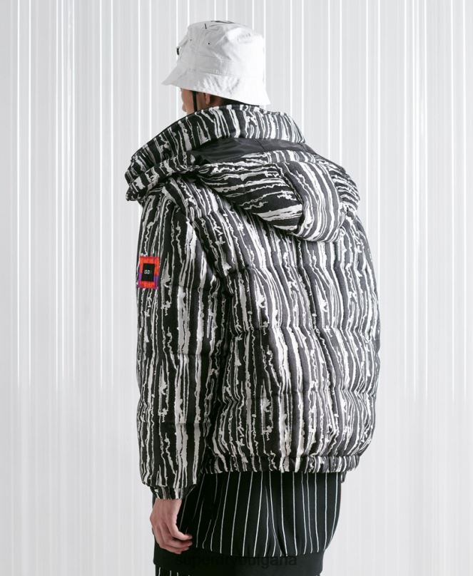 Superdry облекло N00H4762 черен мъже ограничено издание sdx пухено жакардово яке