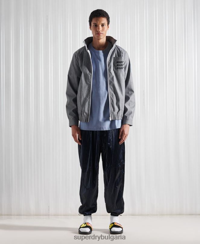Superdry облекло N00H4767 син мъже ограничено издание sdx яке от шамбре райе