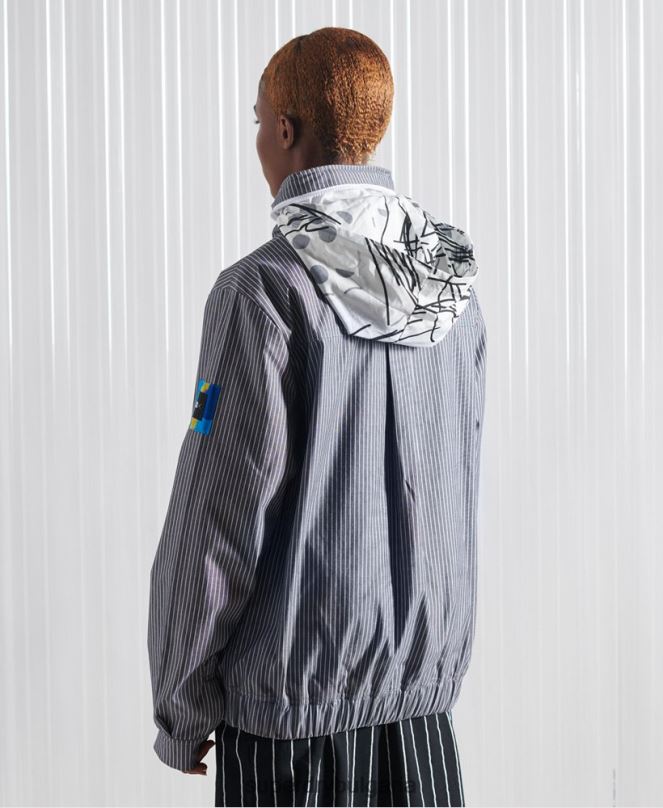 Superdry облекло N00H4767 син мъже ограничено издание sdx яке от шамбре райе