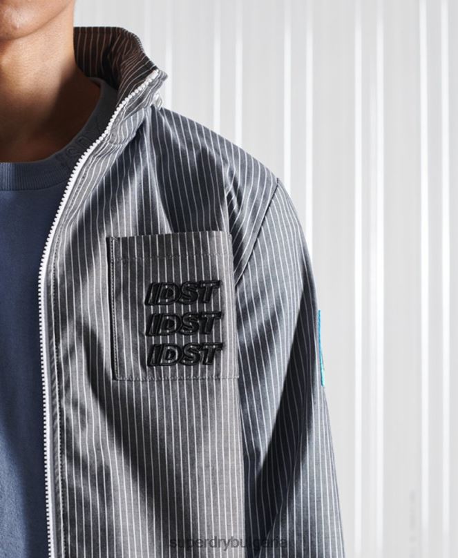 Superdry облекло N00H4767 син мъже ограничено издание sdx яке от шамбре райе