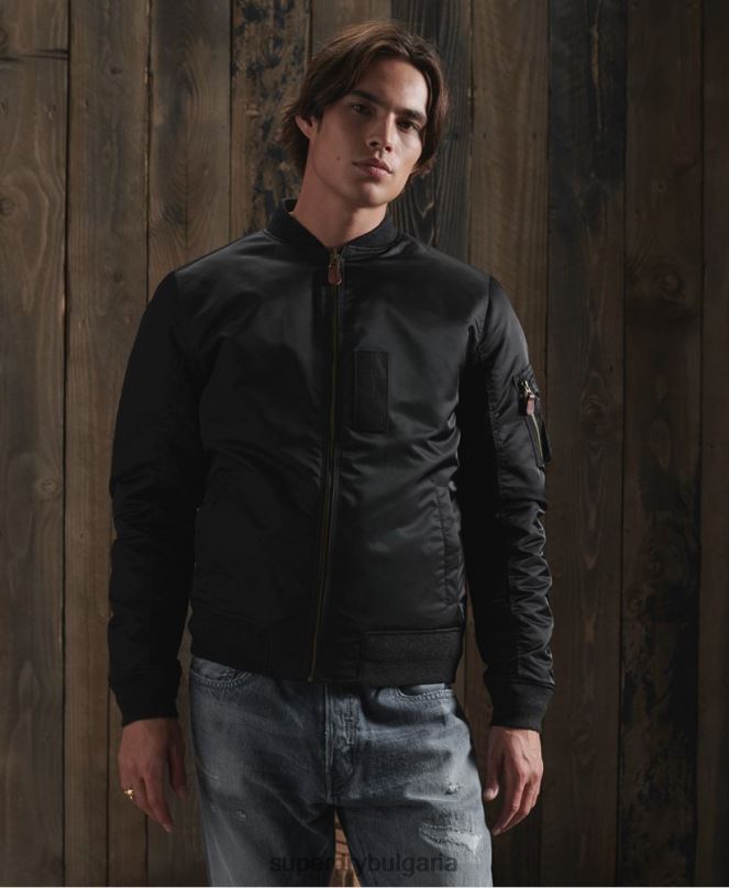 Superdry облекло N00H4770 черен мъже ограничено издание сухо обръщащо яке