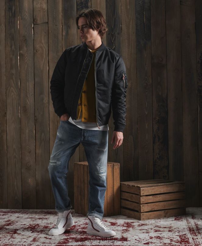 Superdry облекло N00H4770 черен мъже ограничено издание сухо обръщащо яке