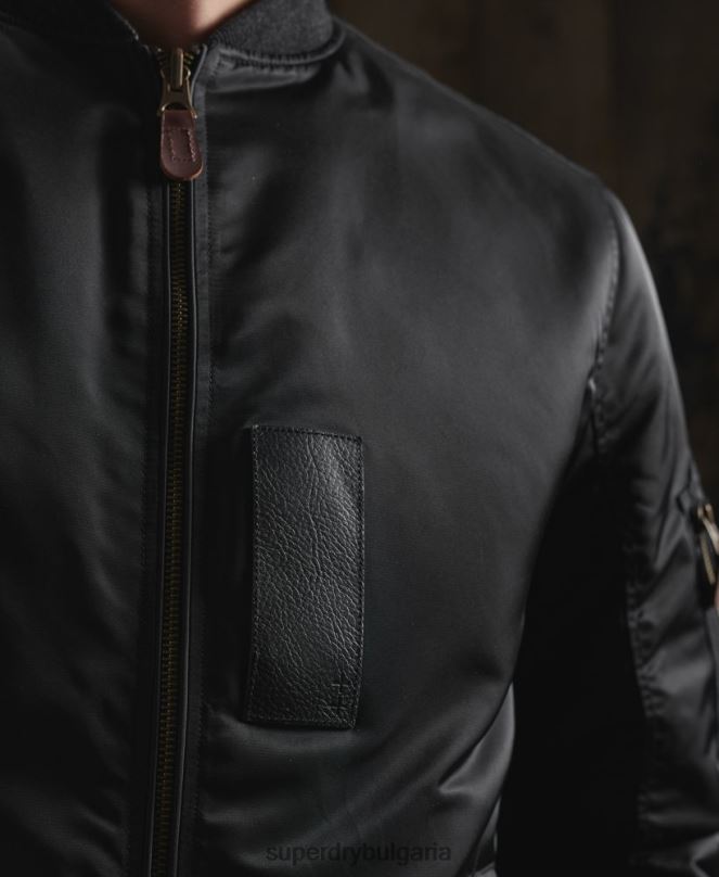 Superdry облекло N00H4770 черен мъже ограничено издание сухо обръщащо яке