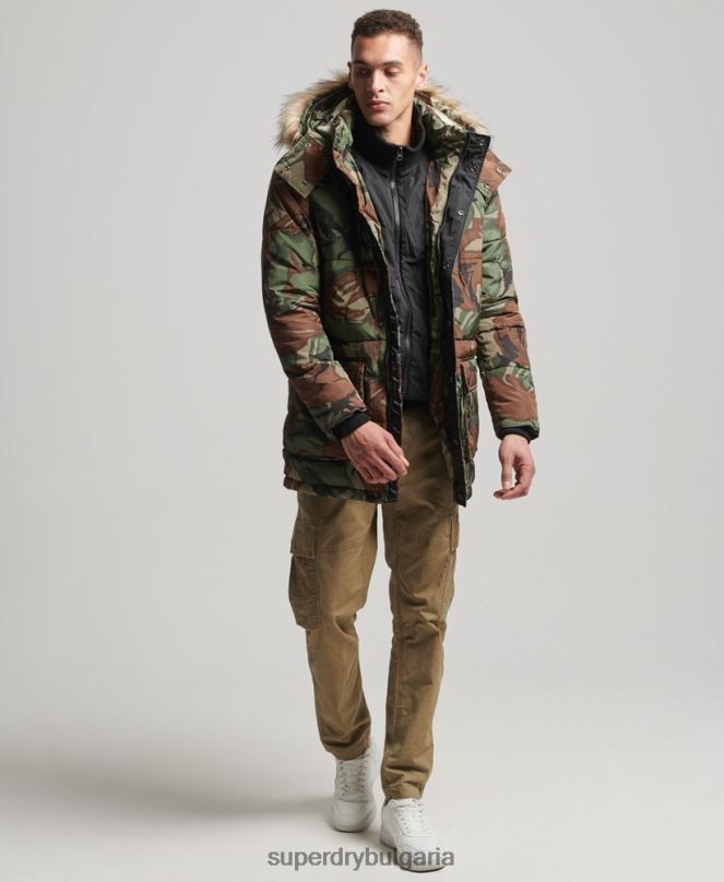 Superdry облекло N00H4775 зелено мъже яке sd expedition парка