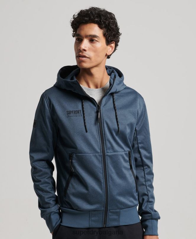 Superdry облекло N00H4777 военноморски флот мъже технологично спортно яке от софт шел