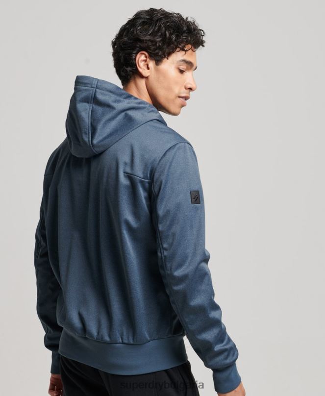 Superdry облекло N00H4777 военноморски флот мъже технологично спортно яке от софт шел