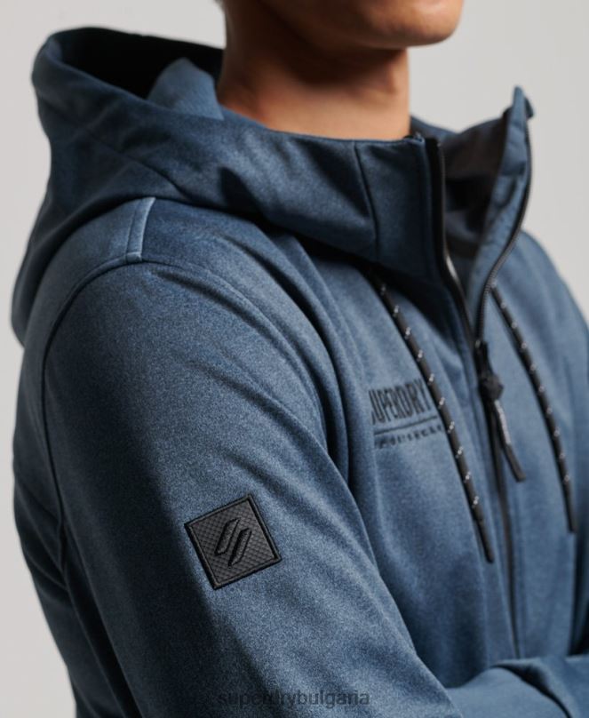 Superdry облекло N00H4777 военноморски флот мъже технологично спортно яке от софт шел
