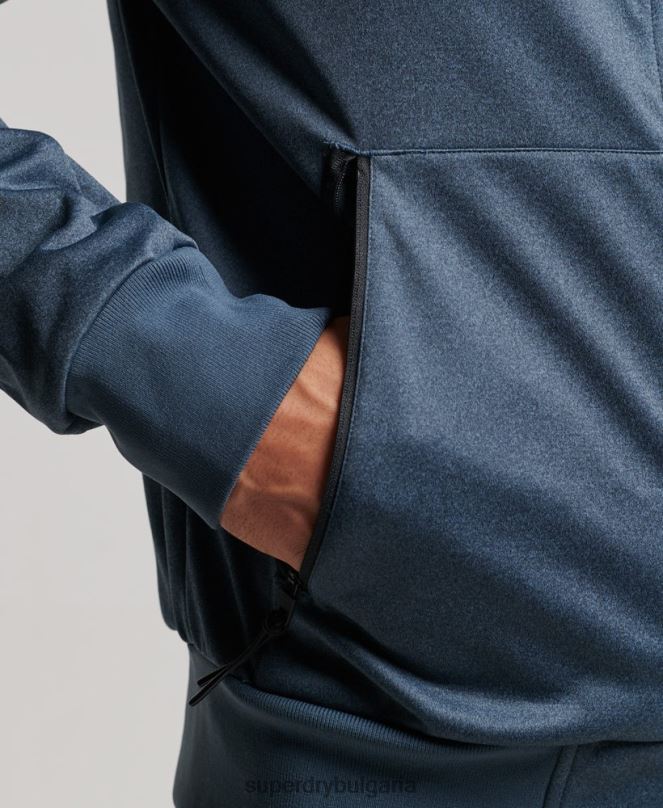 Superdry облекло N00H4777 военноморски флот мъже технологично спортно яке от софт шел