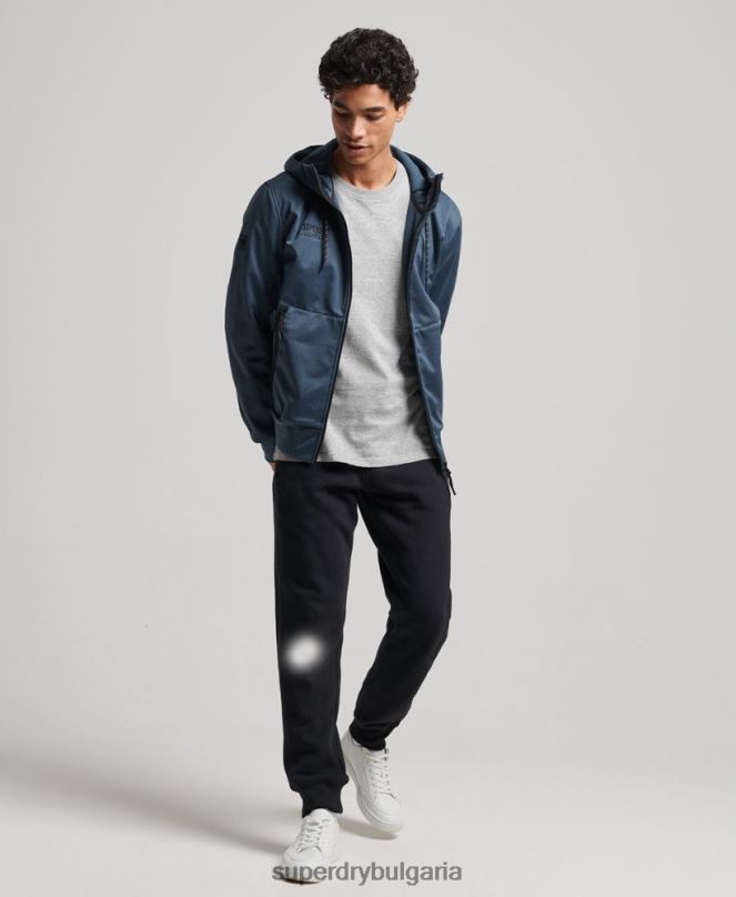 Superdry облекло N00H4777 военноморски флот мъже технологично спортно яке от софт шел