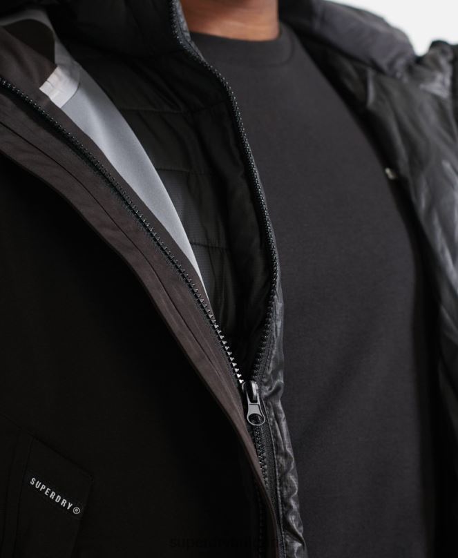 Superdry облекло N00H4779 черен мъже алпийско професионално яке