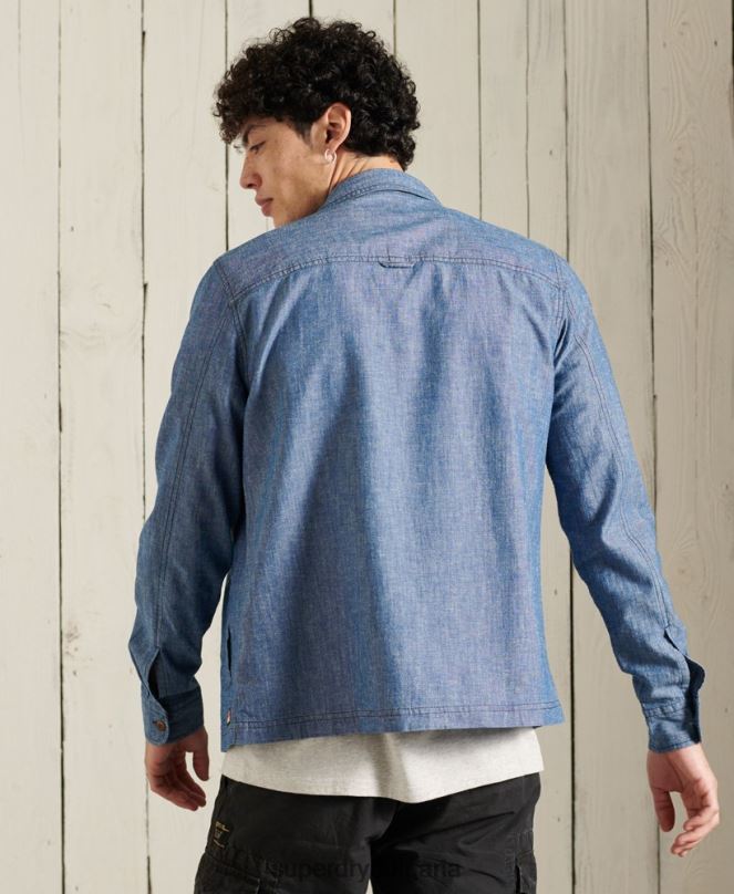 Superdry облекло N00H4786 син мъже тениска shorebreak