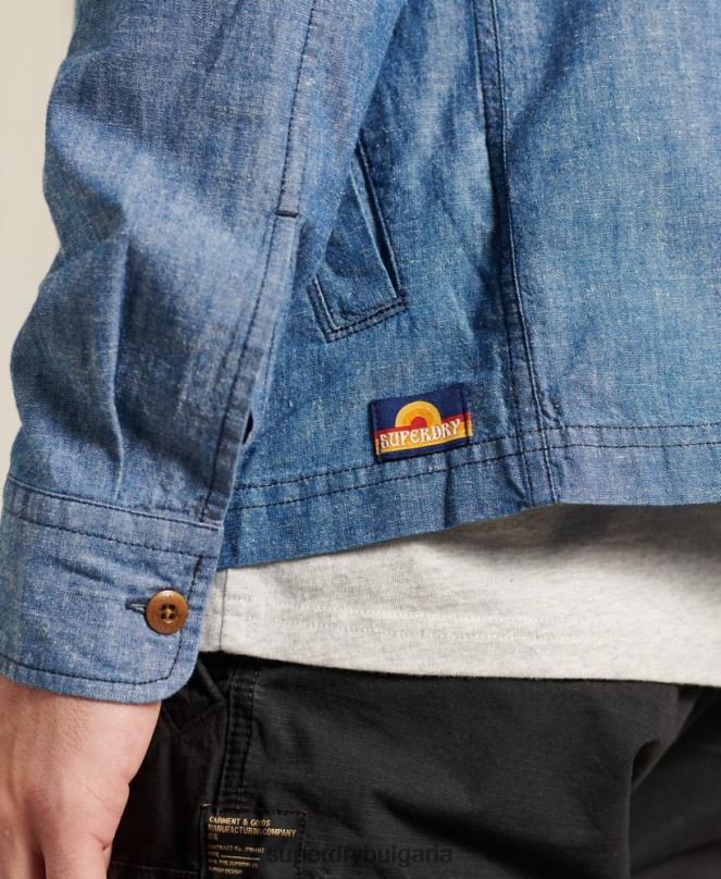 Superdry облекло N00H4786 син мъже тениска shorebreak