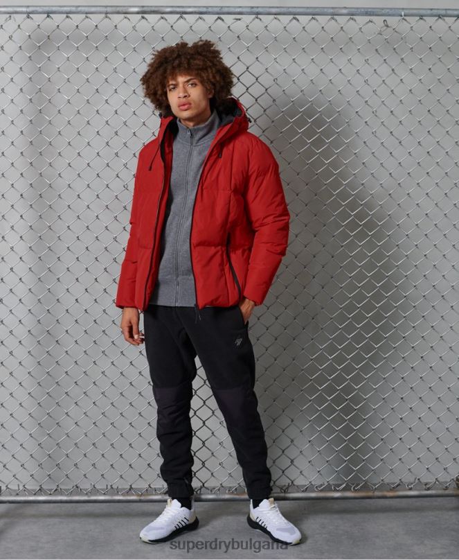 Superdry облекло N00H4788 червен мъже evolution пухено яке