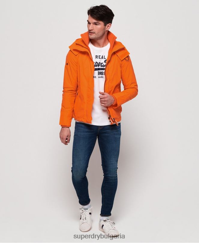 Superdry облекло N00H4791 син мъже техническо яке с качулка и цип SD-ветровка