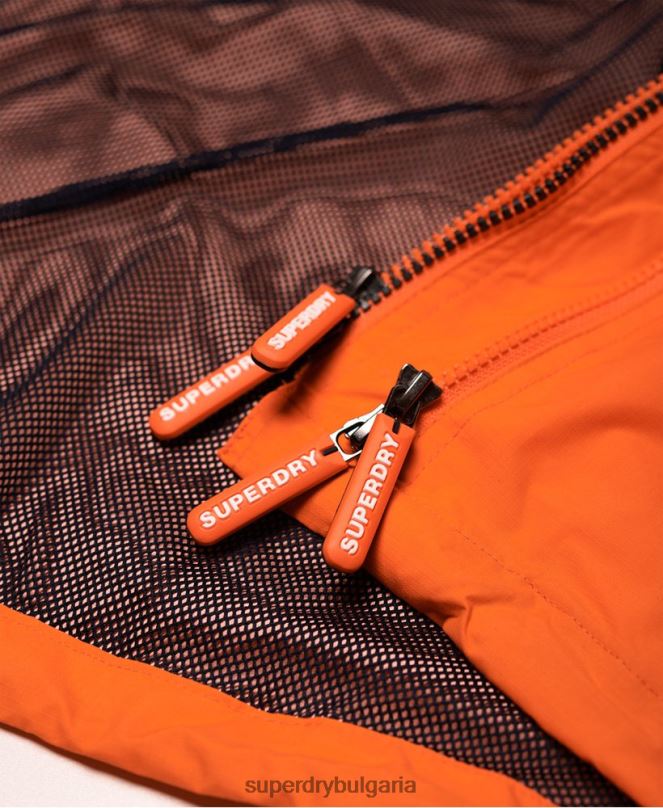 Superdry облекло N00H4791 син мъже техническо яке с качулка и цип SD-ветровка
