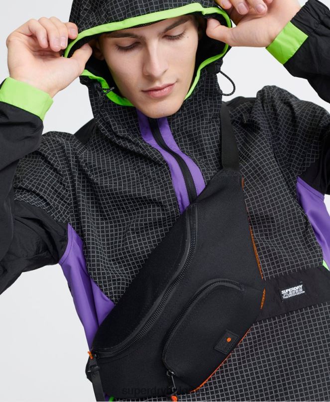 Superdry облекло N00H4792 черен мъже градски неонов над главата cagoule