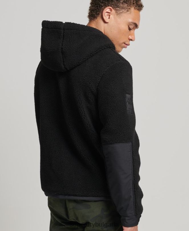 Superdry облекло N00H5002 черен мъже xpd хибридно борг яке