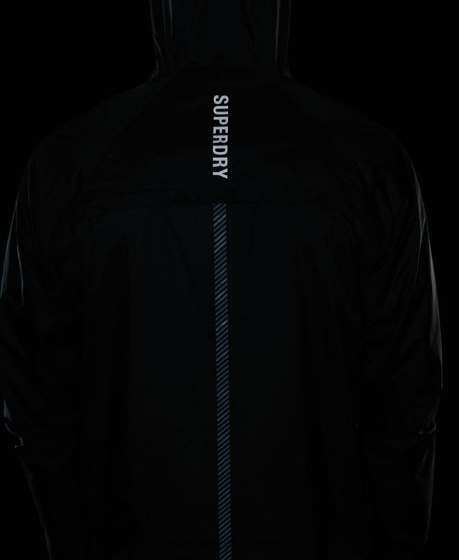 Superdry облекло N00H5363 черен мъже run леко водоустойчиво яке