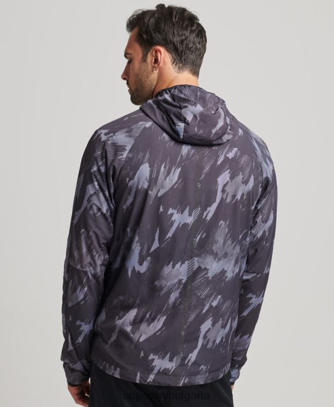 Superdry облекло N00H5366 тъмно сив мъже яке за бягане