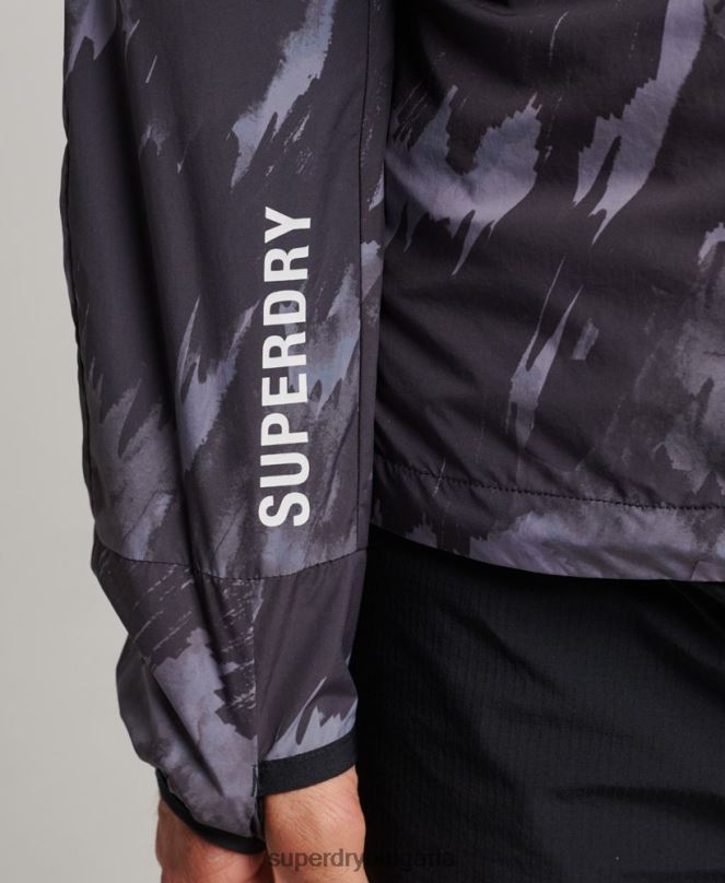 Superdry облекло N00H5366 тъмно сив мъже яке за бягане