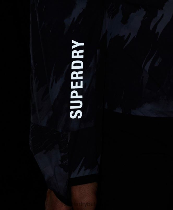 Superdry облекло N00H5366 тъмно сив мъже яке за бягане