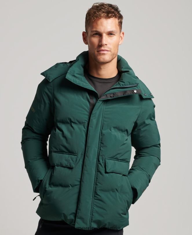 Superdry облекло N00H5381 зелено мъже късо пухкаво яке